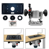 Maxbell Aluminum Router Table Insert Plate with Lift Base Trimmer Accurate Precision