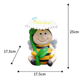 Maxbell Bee Garden Statue Flower Bird Feeder Resin Bird Bath for Outside Yard Garden