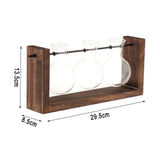 Maxbell Terrarium Glass Planter with Wooden Stand Wall Mountable for Tabletop Office
