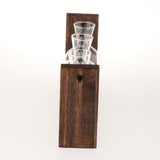 Maxbell Terrarium Glass Planter with Wooden Stand Wall Mountable for Tabletop Office