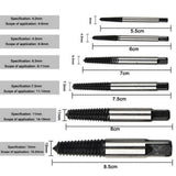 Maxbell 6Pcs Screw Extractor Set Multiuse Portable for Industrial Screw Bolt Removal