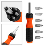 Maxbell 6 in 1 Screwdriver Durable Portable Screwdriver Multi Tool Screw Driver Bit
