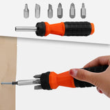 Maxbell 6 in 1 Screwdriver Durable Portable Screwdriver Multi Tool Screw Driver Bit
