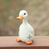 Maxbell Duck Statue Resin Creative Desktop Craft Ornament for Office Balcony Bedroom Son