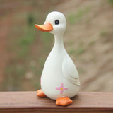 Maxbell Duck Statue Resin Creative Desktop Craft Ornament for Office Balcony Bedroom Mom