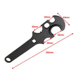 Maxbell Multifunctional Combination Wrench Hand Tool for Bicycles Pipes Repair Black