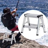 Maxbell Folding Ladder Stable Thickened Herringbone Ladder for Office Home Factories