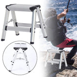 Maxbell Folding Ladder Stable Thickened Herringbone Ladder for Office Home Factories