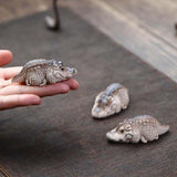 Maxbell Mini Alligator Sculpture Resin Tea Pet Miniature Cute Decoration for Bedroom