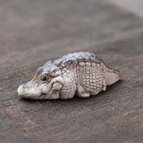 Maxbell Mini Alligator Sculpture Resin Tea Pet Miniature Cute Decoration for Bedroom