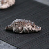 Maxbell Mini Alligator Sculpture Resin Tea Pet Miniature Cute Decoration for Bedroom