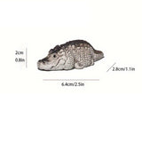 Maxbell Crocodile Statue Decorative Durable Art Figurine for Courtyard Outdoor Decor