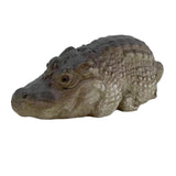 Maxbell Crocodile Statue Decorative Durable Art Figurine for Courtyard Outdoor Decor