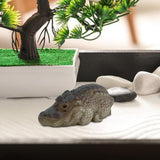 Maxbell Crocodile Statue Decorative Durable Art Figurine for Courtyard Outdoor Decor