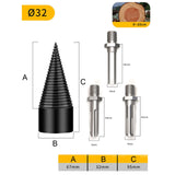 Maxbell Wood Log Splitting Drill Bit Easy Splitter Firewood Log Splitter for Camping Diameter 32mm