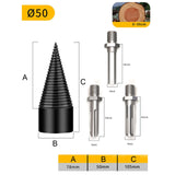 Maxbell Wood Log Splitting Drill Bit Easy Splitter Firewood Log Splitter for Camping Diameter 50mm