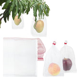 Maxbell 100 Pack 4x6 inch Small Netting Barrier Bags for Strawberries Berries Apples White
