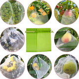 Maxbell 100 Pack 4x6 inch Small Netting Barrier Bags for Strawberries Berries Apples White