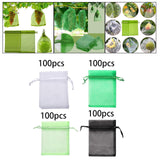Maxbell 100 Pack 4x6 inch Small Netting Barrier Bags for Strawberries Berries Apples White