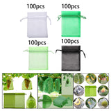 Maxbell 100 Pack 4x6 inch Small Netting Barrier Bags for Strawberries Berries Apples White