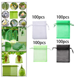 Maxbell 100 Pack 4x6 inch Small Netting Barrier Bags for Strawberries Berries Apples White
