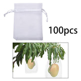Maxbell 100 Pack 4x6 inch Small Netting Barrier Bags for Strawberries Berries Apples White