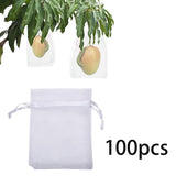 Maxbell 100 Pack 4x6 inch Small Netting Barrier Bags for Strawberries Berries Apples White