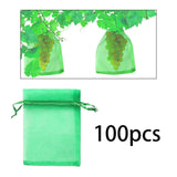 Maxbell 100 Pack 4x6 inch Small Netting Barrier Bags for Strawberries Berries Apples Green