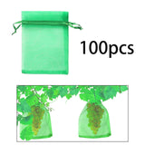 Maxbell 100 Pack 4x6 inch Small Netting Barrier Bags for Strawberries Berries Apples Green