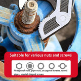 Maxbell Self Adjustable Pipe Wrench Plumbing Wrench Anti Slip Handle for Auto Repair 6inch