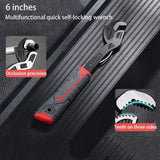 Maxbell Self Adjustable Pipe Wrench Plumbing Wrench Anti Slip Handle for Auto Repair 6inch
