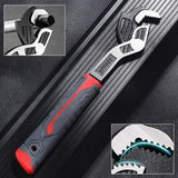 Maxbell Self Adjustable Pipe Wrench Plumbing Wrench Anti Slip Handle for Auto Repair 10inch
