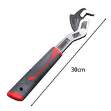 Maxbell Self Adjustable Pipe Wrench Plumbing Wrench Anti Slip Handle for Auto Repair 12inch