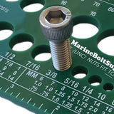 Maxbell Drill Bit Gauge Compact Portable Easy to Carry Multipurpose Measurement Tool Green