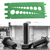 Maxbell Drill Bit Gauge Compact Portable Easy to Carry Multipurpose Measurement Tool Green