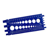 Maxbell Drill Bit Gauge Compact Portable Easy to Carry Multipurpose Measurement Tool Blue