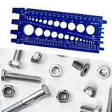 Maxbell Drill Bit Gauge Compact Portable Easy to Carry Multipurpose Measurement Tool Blue