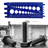 Maxbell Drill Bit Gauge Compact Portable Easy to Carry Multipurpose Measurement Tool Blue