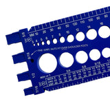 Maxbell Drill Bit Gauge Compact Portable Easy to Carry Multipurpose Measurement Tool Blue