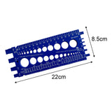 Maxbell Drill Bit Gauge Compact Portable Easy to Carry Multipurpose Measurement Tool Blue