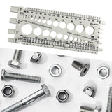 Maxbell Drill Bit Gauge Compact Portable Easy to Carry Multipurpose Measurement Tool White