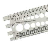 Maxbell Drill Bit Gauge Compact Portable Easy to Carry Multipurpose Measurement Tool White