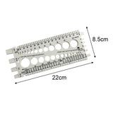 Maxbell Drill Bit Gauge Compact Portable Easy to Carry Multipurpose Measurement Tool White