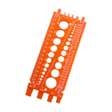 Maxbell Drill Bit Gauge Compact Portable Easy to Carry Multipurpose Measurement Tool Orange