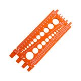 Maxbell Drill Bit Gauge Compact Portable Easy to Carry Multipurpose Measurement Tool Orange