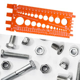 Maxbell Drill Bit Gauge Compact Portable Easy to Carry Multipurpose Measurement Tool Orange