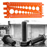 Maxbell Drill Bit Gauge Compact Portable Easy to Carry Multipurpose Measurement Tool Orange