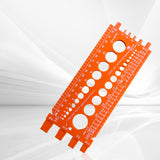 Maxbell Drill Bit Gauge Compact Portable Easy to Carry Multipurpose Measurement Tool Orange