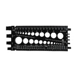 Maxbell Drill Bit Gauge Compact Portable Easy to Carry Multipurpose Measurement Tool Black