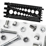 Maxbell Drill Bit Gauge Compact Portable Easy to Carry Multipurpose Measurement Tool Black